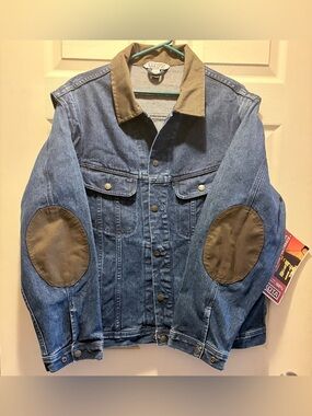NWT Dakota Men’s Ultimate Work Jean Jacket Dark Wash Denim L/G